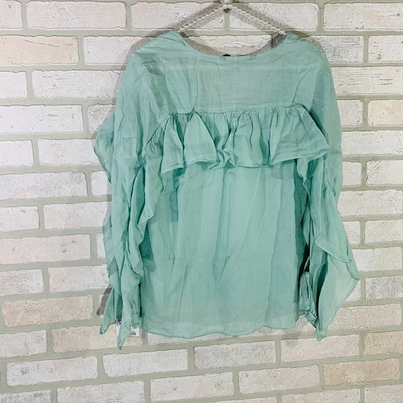 Zara Basic NWT Ruffles and Bows Mint Green… - Picture 9 of 10